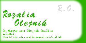 rozalia olejnik business card